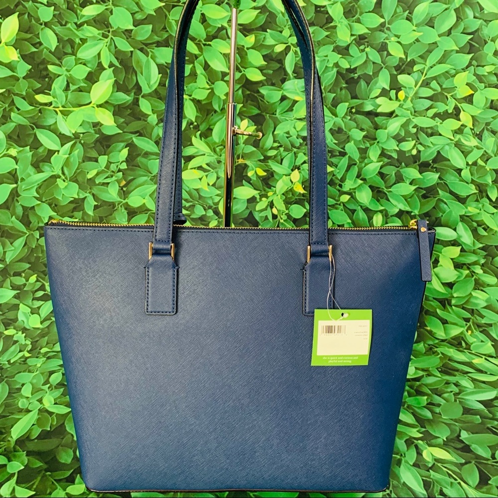 Ocean blue tote leather Kate spade Cameron lucie - Picture 4 of 7